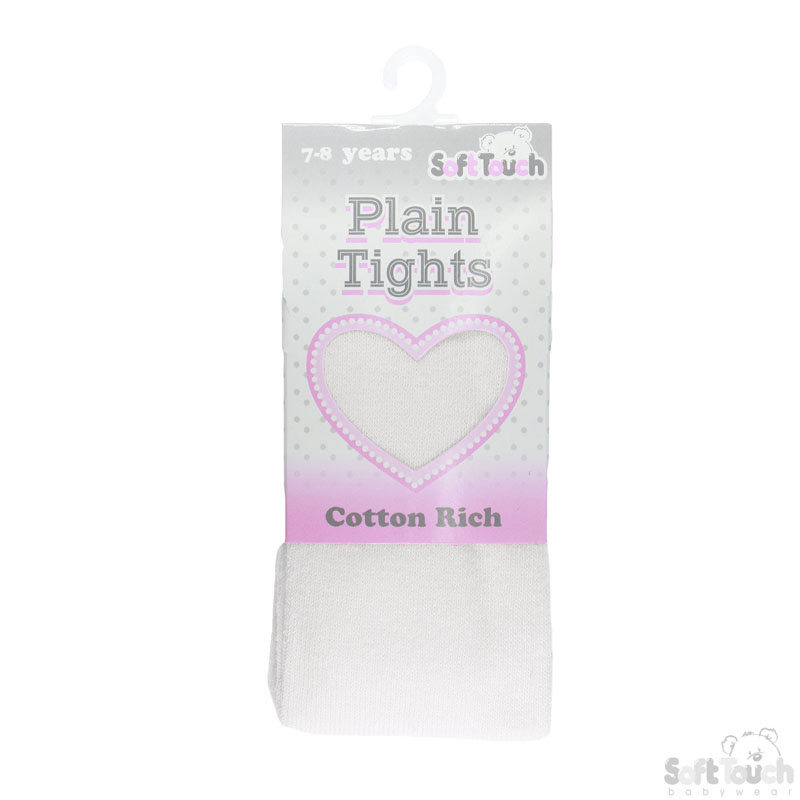 Plain White Tights : T80-W 7-8y