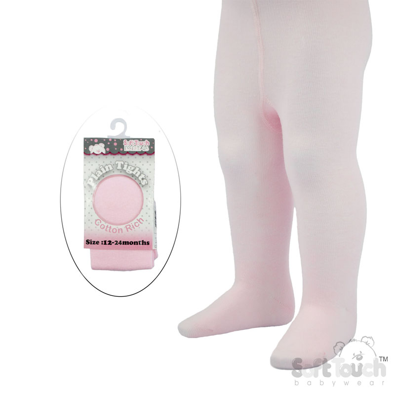 Plain Pink Tights : T82-P 12-24m