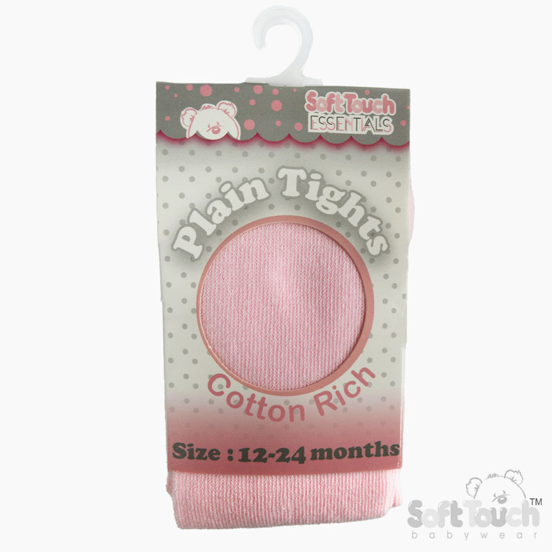 Plain Pink Tights : T82-P 12-24m