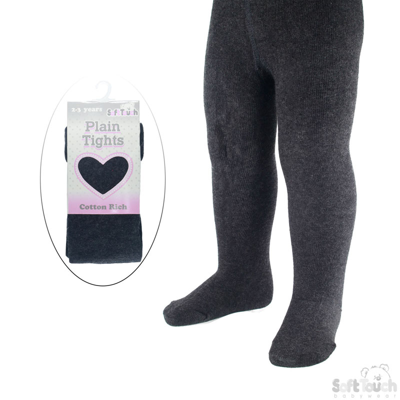 Plain Grey Tights : T84-G 2-3y