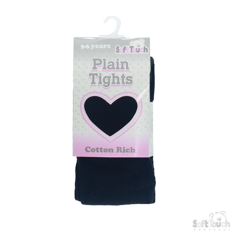 Plain Black Tights : T86-BLK 5-6y