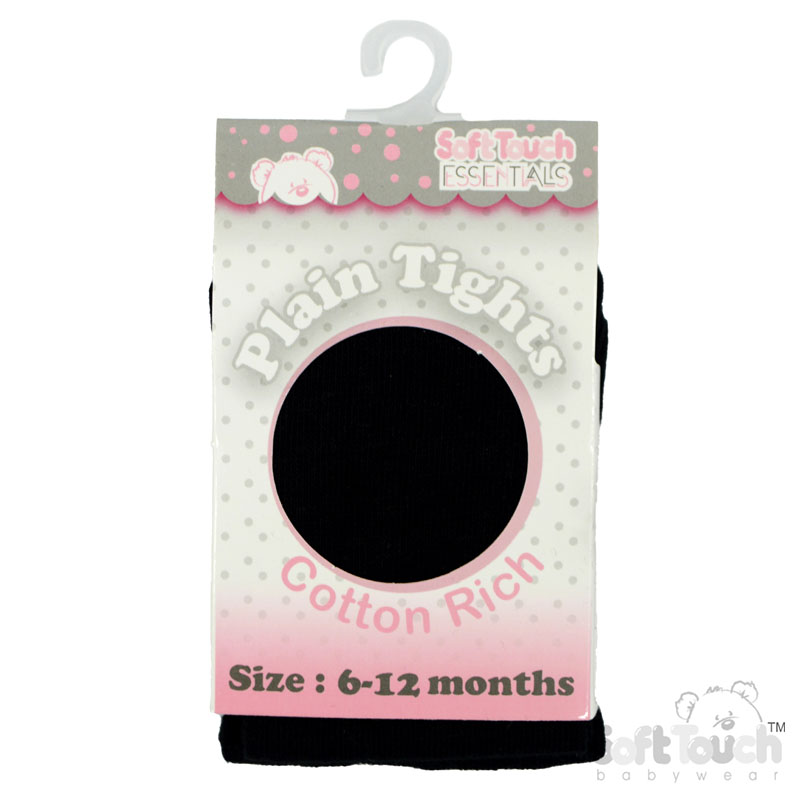 Plain Black Tights : T86-BLK 6-12m