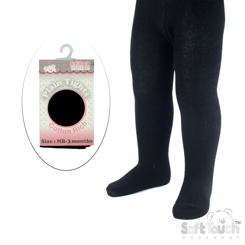 Plain Black Tights : T86-BLK NB-3m