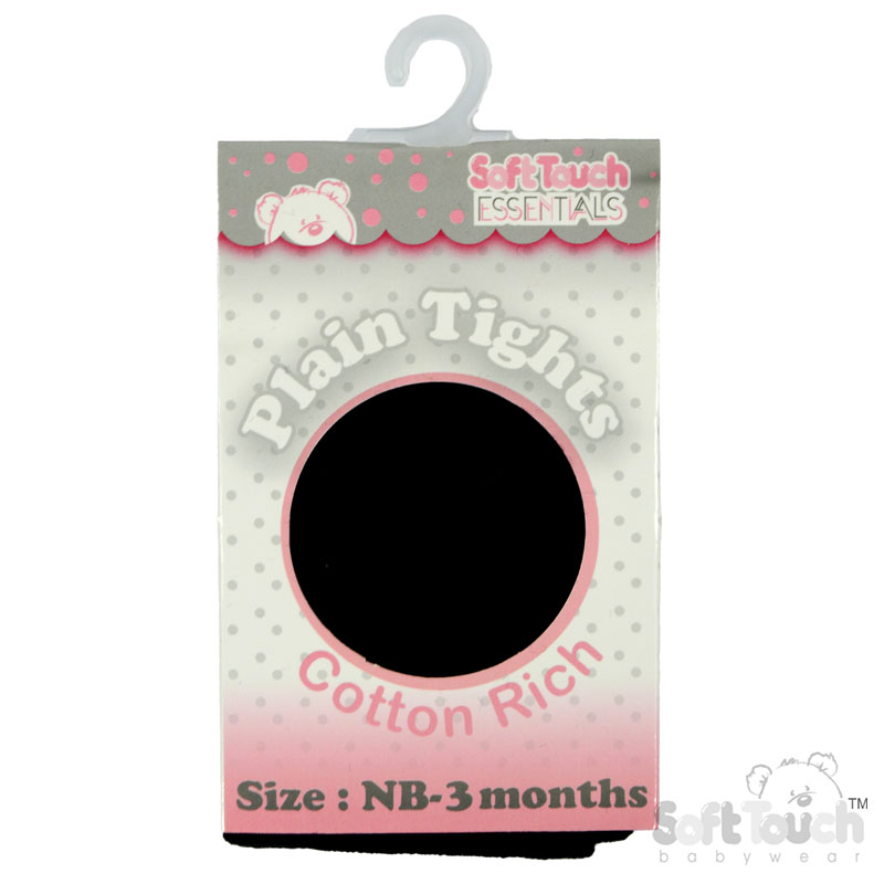 Plain Black Tights : T86-BLK NB-3m