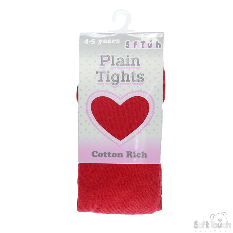 Plain Red Tights : T90-R 4-5y