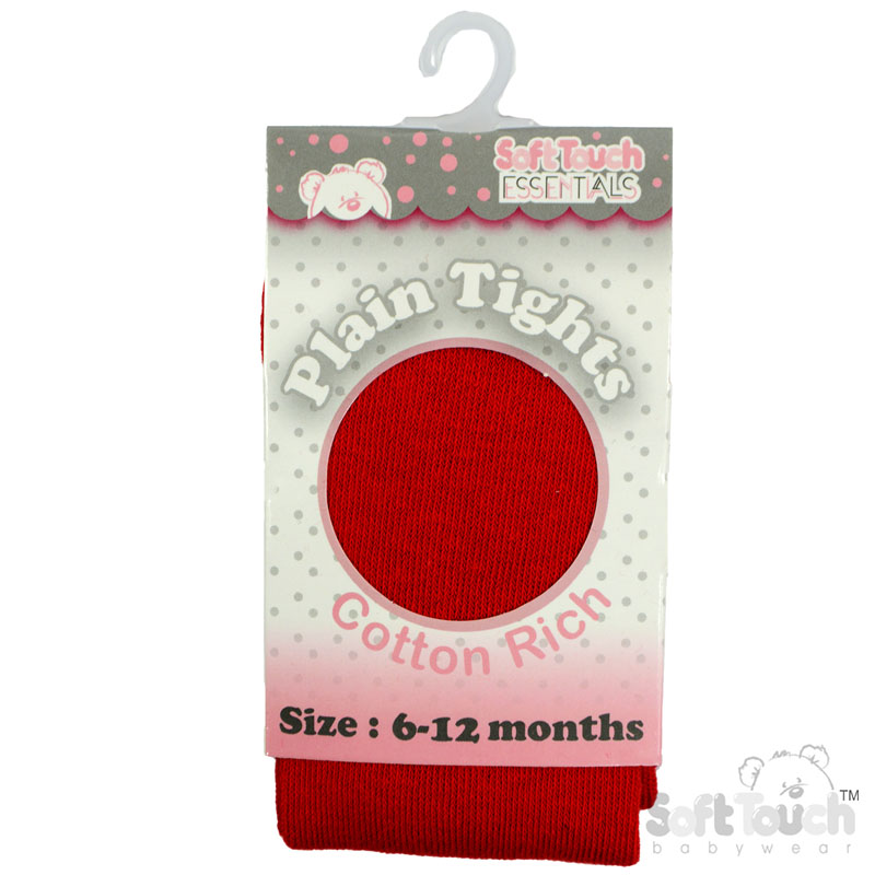 Plain Red Tights : T90-R 6-12m