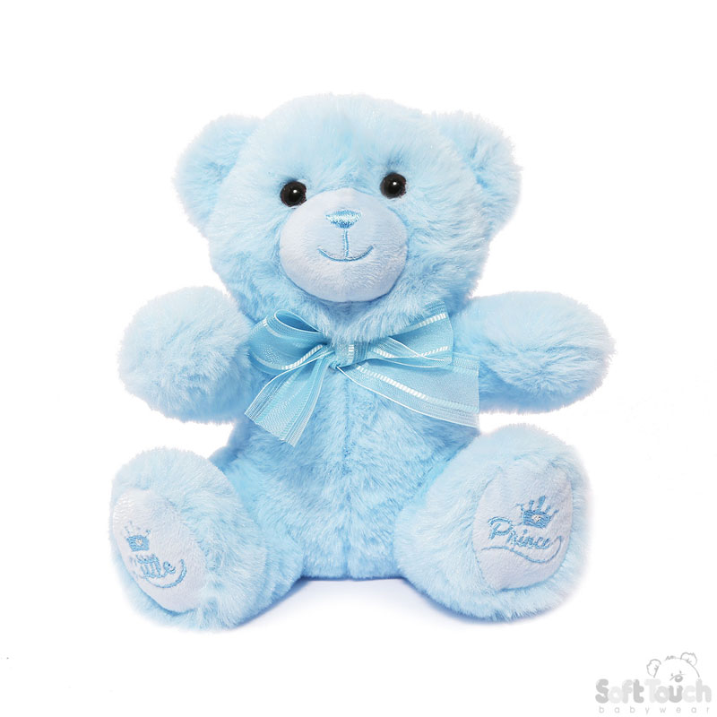 15cm Blue Teddy Bear W/Prince Emb. No. TB215-B