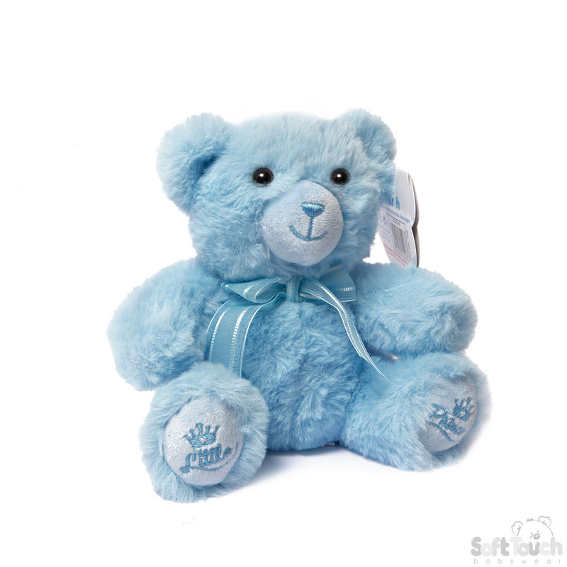 15cm Blue Teddy Bear W/Prince Emb. No. TB215-B
