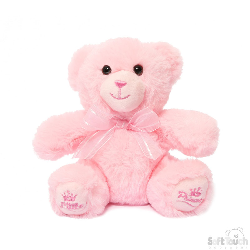 15cm Pink Teddy Bear W/Princess Emb. No. TB215-P