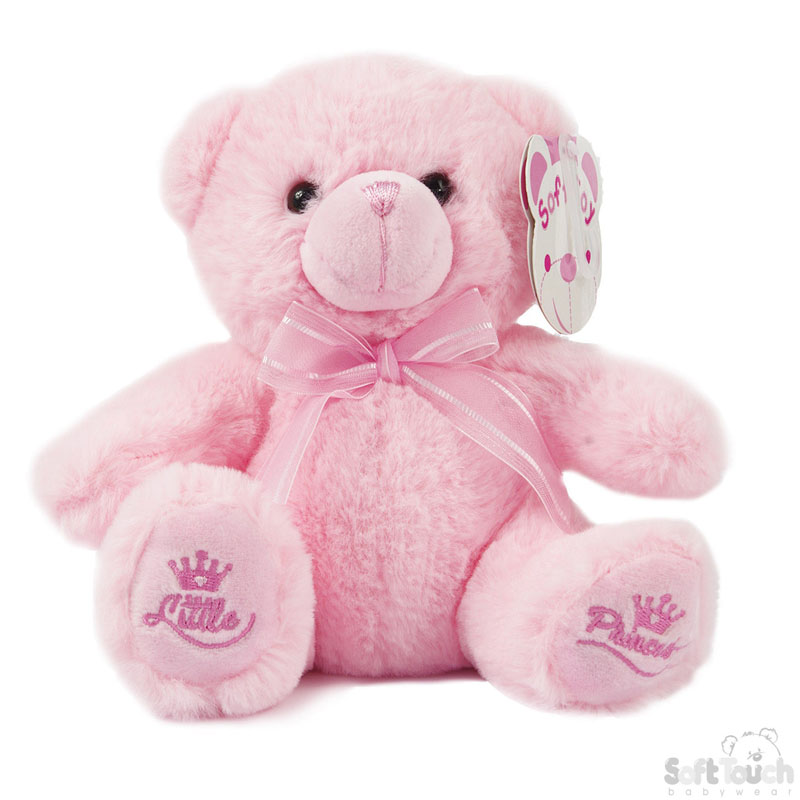 18cm Pink Teddy Bear W/Princess No. TB218-P