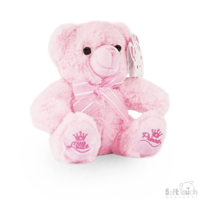 18cm Pink Teddy Bear W/Princess No. TB218-P