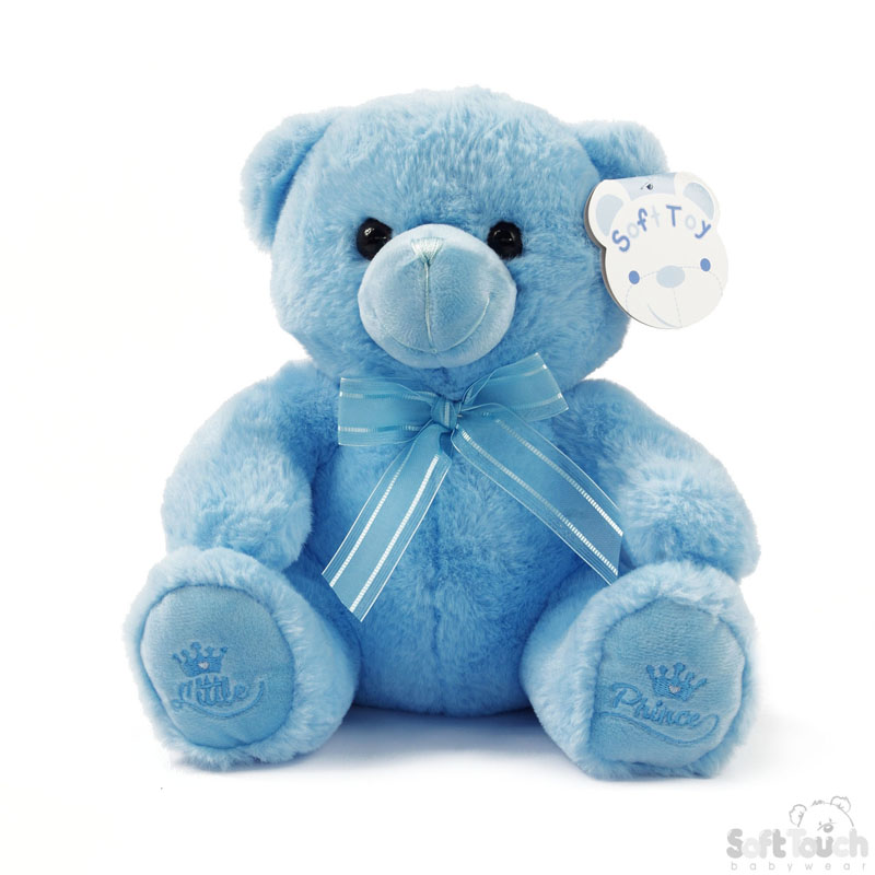 25cm Blue Teddy Bear W/Prince No. TB225-B