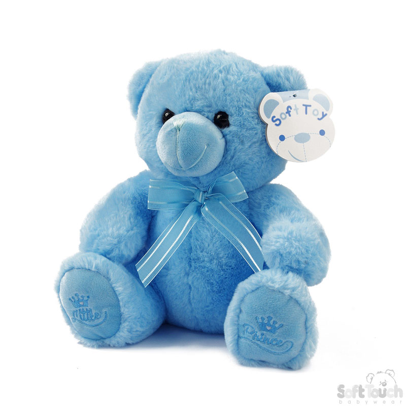 25cm Blue Teddy Bear W/Prince No. TB225-B