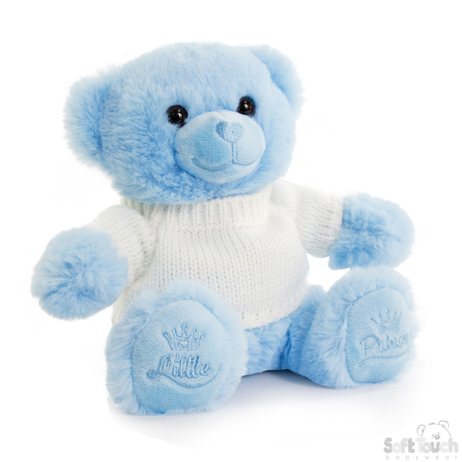 Blue Teddy Bear w/Sweater & Little Prince Emb : TB320-B