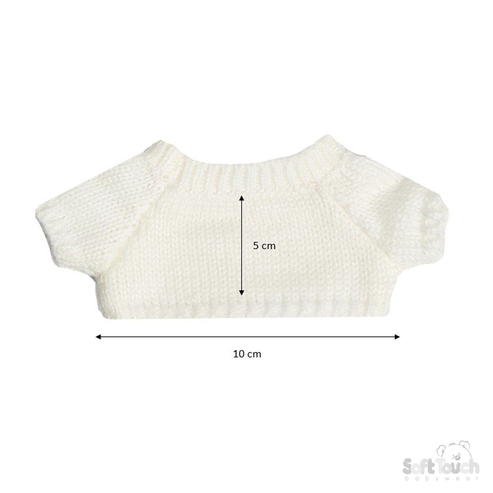 Grey Teddy Bear w/Sweater & Little Star Emb : TB320-G