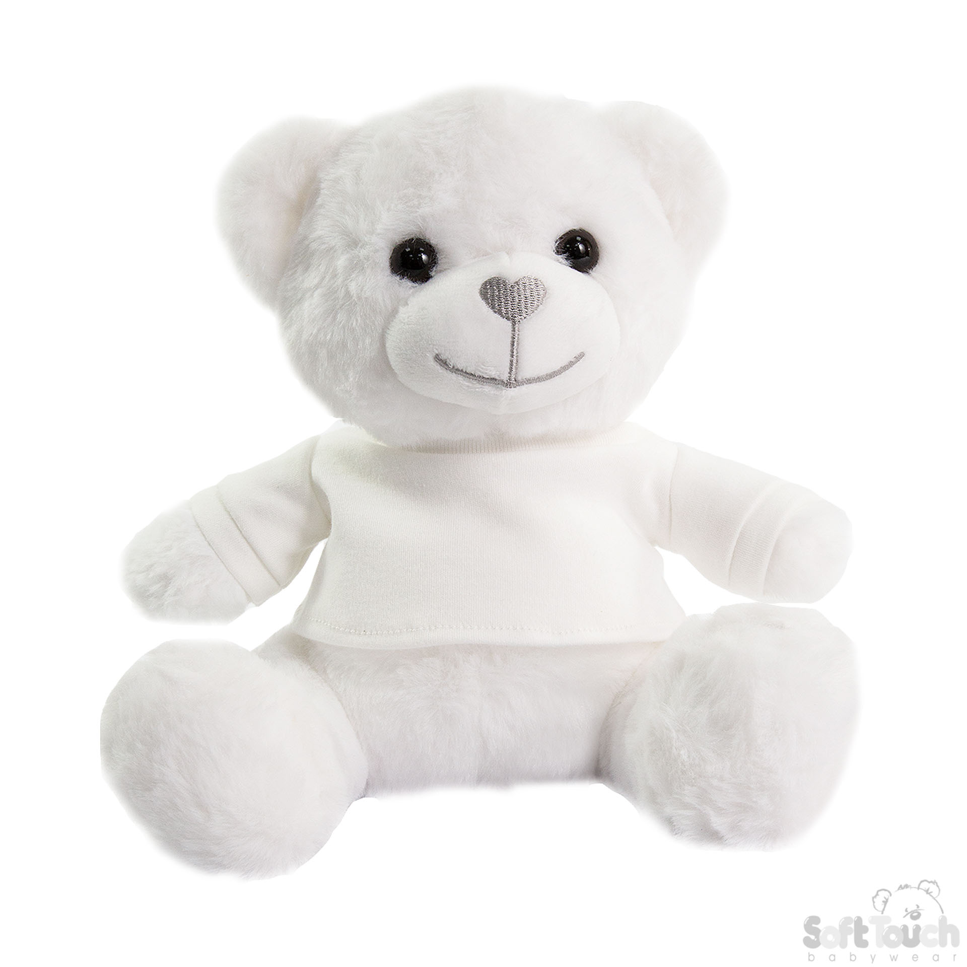 White 25cm Teddy Bear W/T Shirt No. TB325-W