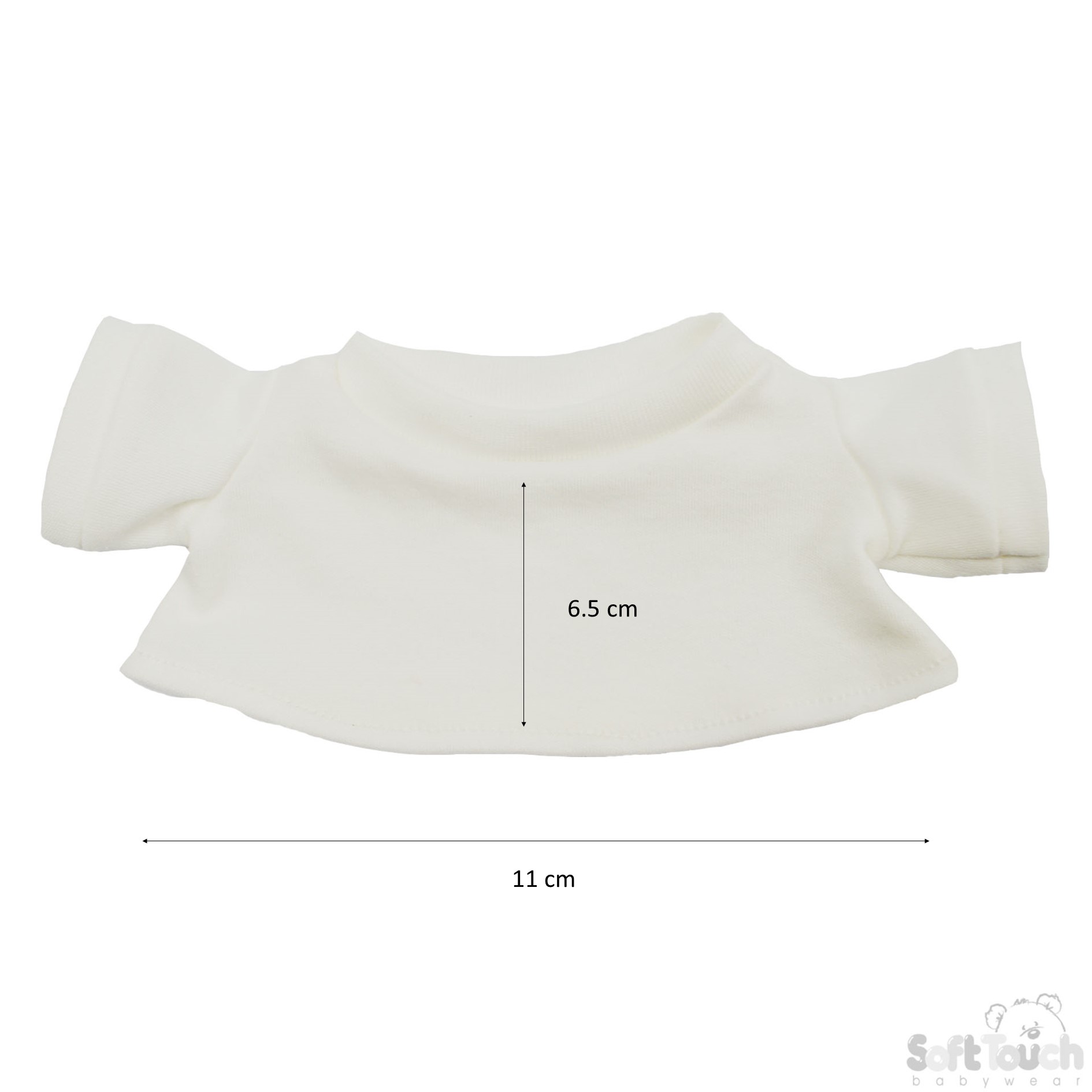 White 25cm Teddy Bear W/T Shirt No. TB325-W