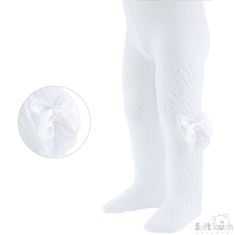 White Pelerine Tights W/Bow No. TP10-W