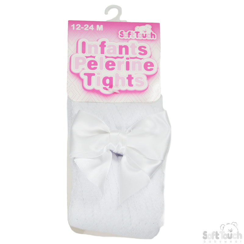 White Pelerine Tights W/Bow No. TP10-W