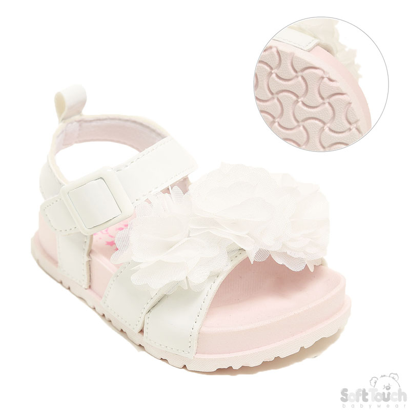 Infants White TPR Sandals : TS116