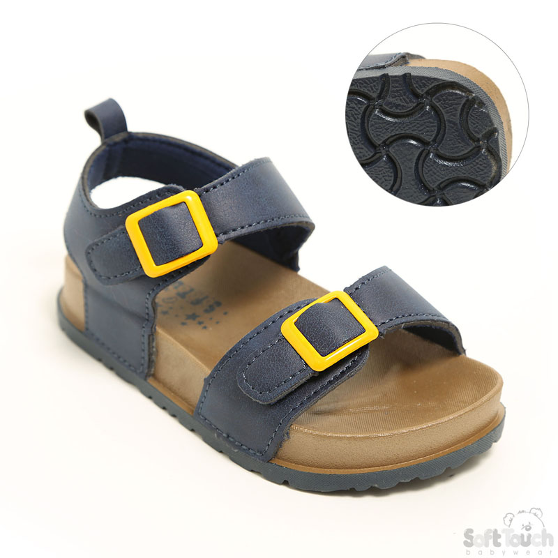 Childrens Blue/Brown Sandals W/Buckle No. TS206