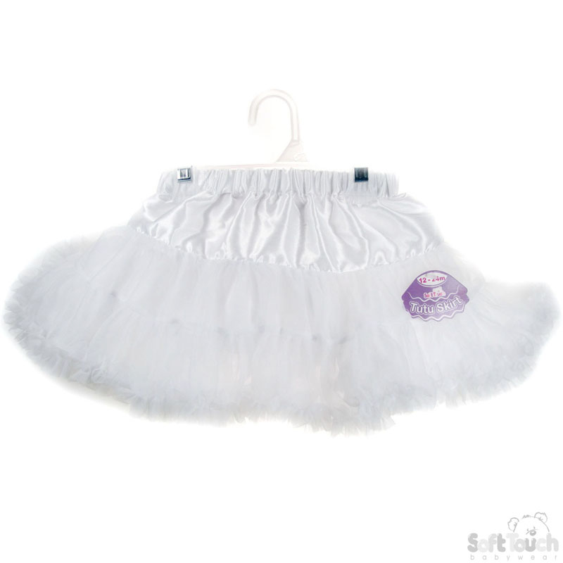 White Satin Frilly Tutu No. TS21-W
